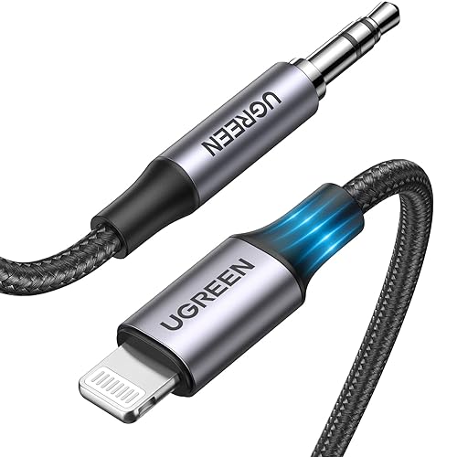 UGREEN Aux Cord for iPhone Aux to Lightning Cable for Car Adapter