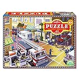 eeBoo Fire Truck Puzzle for Kids, 42 pieces