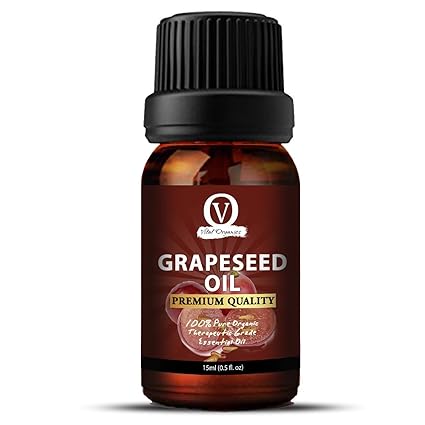Grapeseed Oil For Face, Pigmentation, Hair & Body. 100% Pure, Cold Pressed, Undiluted, Unrefined. Essential Oil for Face, Nails, Hair, Skin. Therapeutic AAA+ Grade