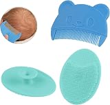 Aolso Baby Hair Brush and Comb Set Blue 2 Pcs for Newborns Toddlers
