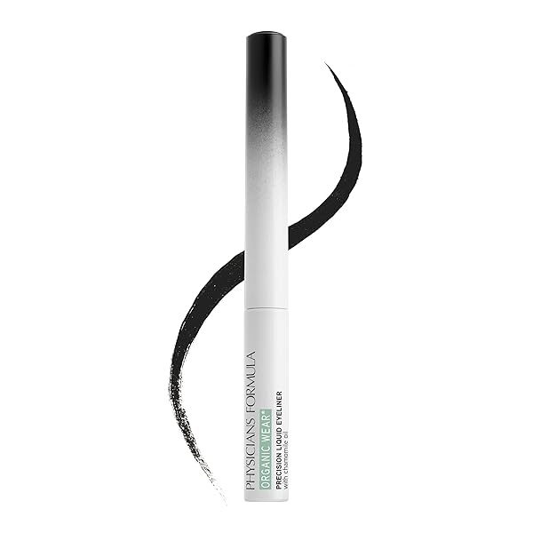PHYSICIANS FORMULA ORGANIC WEAR ALL NATURAL LIQUID PERCISION EYELINER BLACK, VEGAN, SMUDGE RESISTANT, DERMATOLOGIST APPROVED