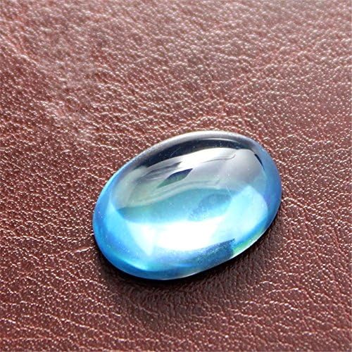 Aquamarine Oval Smooth Polished Surface Cabochon Egg Shape Aquamarine Cabochon with Flat Back 3 Sizes to Choose C53A