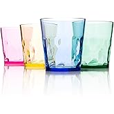 SCANDINOVIA - 8 oz Unbreakable Premium Juice Glasses Kid Cups- Set of 4 - Super Grade Acrylic Plastic Tumbler Cups - Perfect for Gifts - BPA Free - Dishwasher Safe - Stackable - Reusable