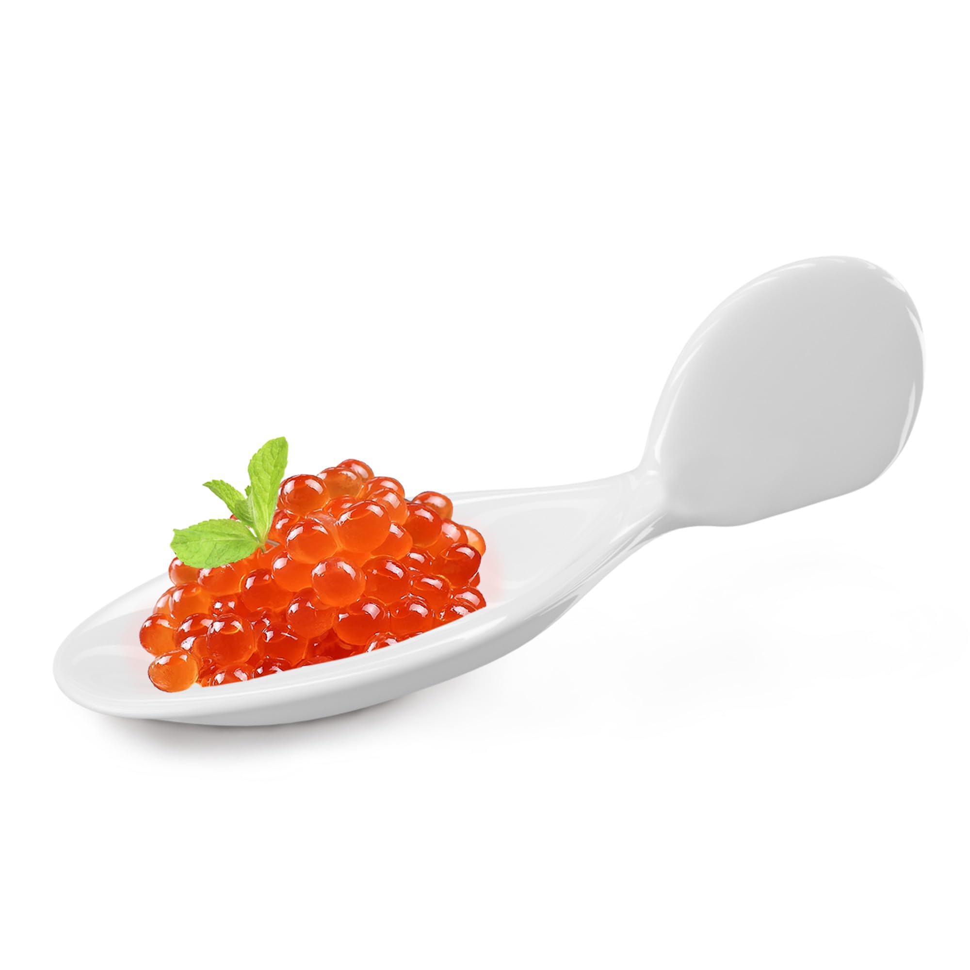 Photo 1 of 20Pcs Porcelain Tasting Spoons,Fish Shaped Caviar Sample Spoons for Tasting 3.9 x 1.6 x 1.2 inches Fish Shape Appetizer Plates,Dishwasher Safety,for Restaurant,Birthday Wedding Party,Cakes,Dessert