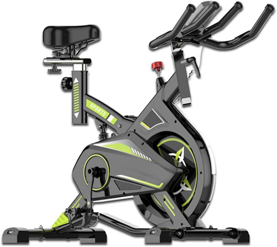 Spinning bike Home Indoor Ultra-quiet Exercise Bike Indoor Cycling Cardio Work Out Cycle 8kg Trainer Exercise Bicycle (Color : Black, Size : 111x51x120cm)