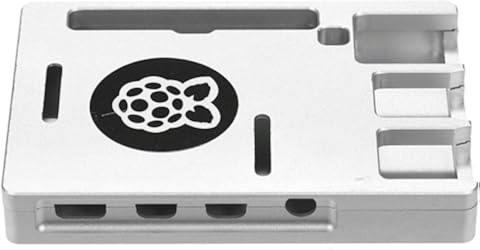 TEVISE Caja de la Cubierta del Metal de Aluminio del Caso Frambuesa Pi 4 Modelo Frambuesa Pi CNC Plata/Negro disipación de Calor Ultra-Delgada Caja for PI4 Negro DIY Módulo (Color : Silver)