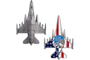 E-COIN US Air Force F-16 Fighting Falcon Challenge Coin Military Aircraft Shaped Airman Gift