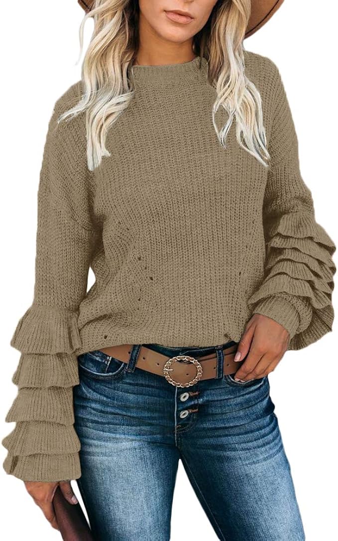 ruffle shoulder sweatshirt