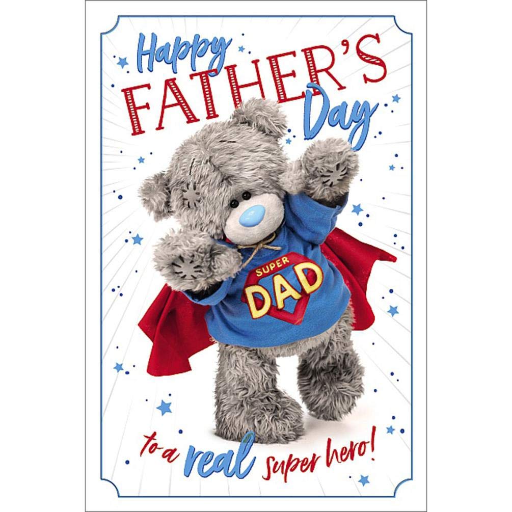 Me To You Bear Super Dad 3D Holographic Father's Day Card