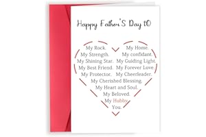 Londue Romantic Fathers Day Card Gifts for Husband Boyfriend, Funny Father's Day Card Gifts from Wife Girlfriend, Happy Father's Day to Men, My Forever Love Card