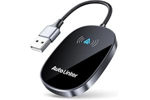 VEVAVI Android Auto Wireless Adapter for Cars with Built-in Wired Android Auto Easy Setup Support NFC Pair Fast Seamless Connection Stable Plug and Play Wireless Android Auto Car Adapter Dongle (Black)