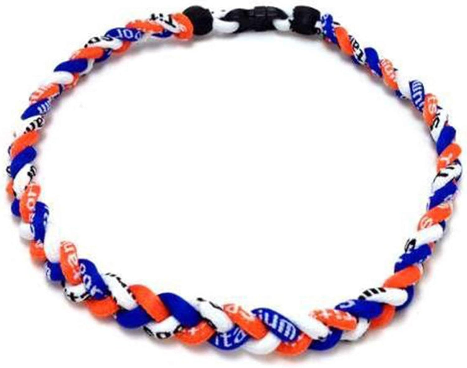 OOIN Package of 12 Baseball Titanium Necklaces for Boys Tornado Braided Rope Necklace Fan Shop