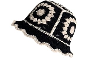 JiaTL WeyJia Crochet Bucket Hat for Women Knit Handmade Foldable Floppy Beach Hat Fashion Cute Comfy and Casual