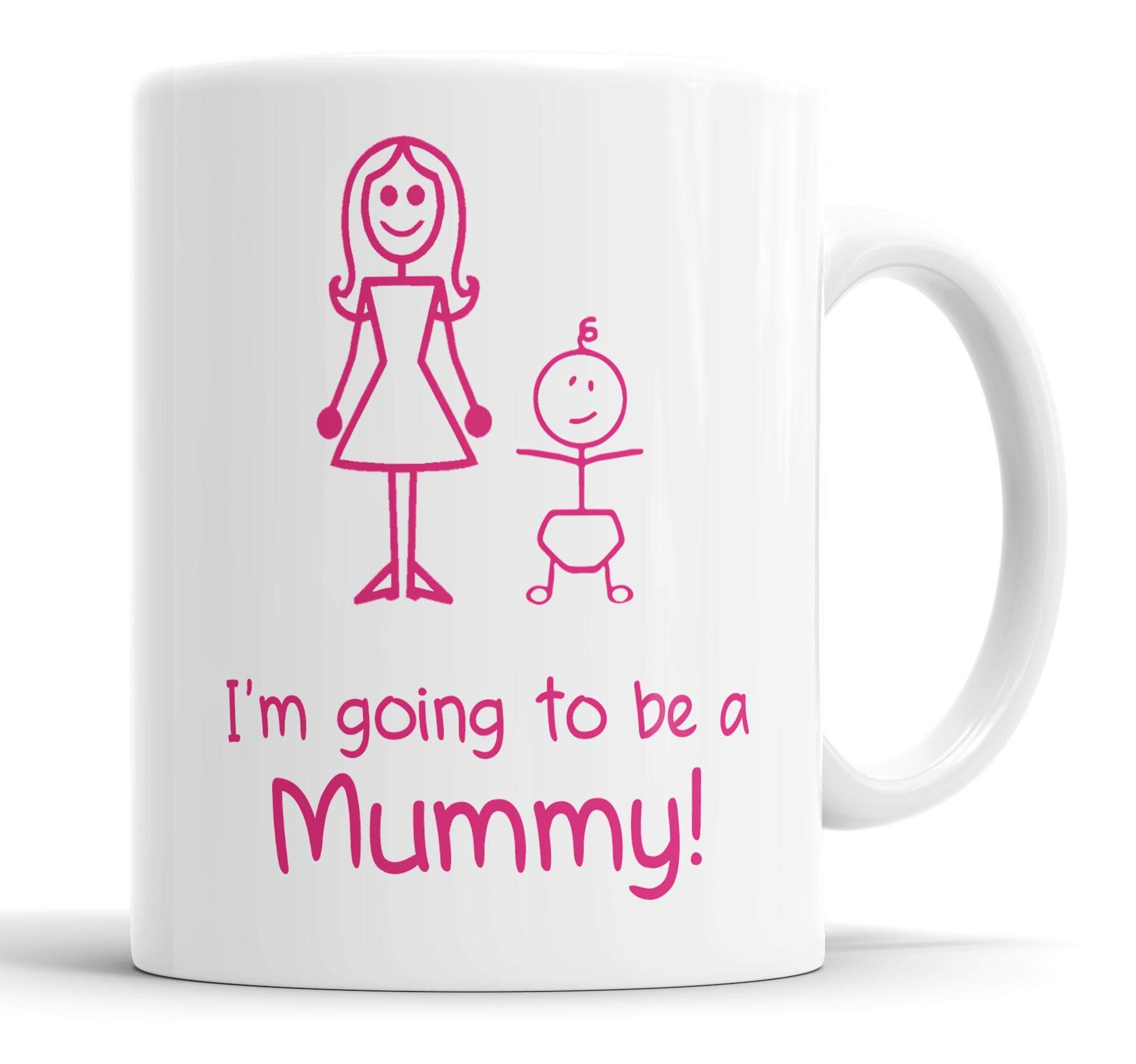 Faithful Prints I’m Going to Be A Mummy Mug – Pregnancy Announcement, Baby Shower & Mummy to Be Gift, Expectant Mother Present, First Time Mum Ceramic Cup, Newborn Baby Mug