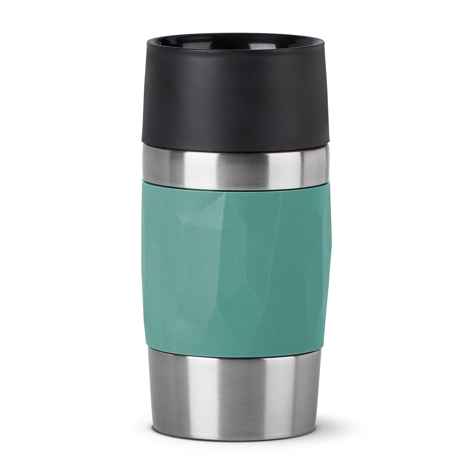Emsa N21603 Travel Mug Compact Thermo/Insulated Mug Made of Stainless Steel, 0.3 litres, 3 Hours Hot, 6 Hours Cold, BPA-Free, 100% Leak-Proof, Dishwasher Safe, 360° Drinking Opening, Green