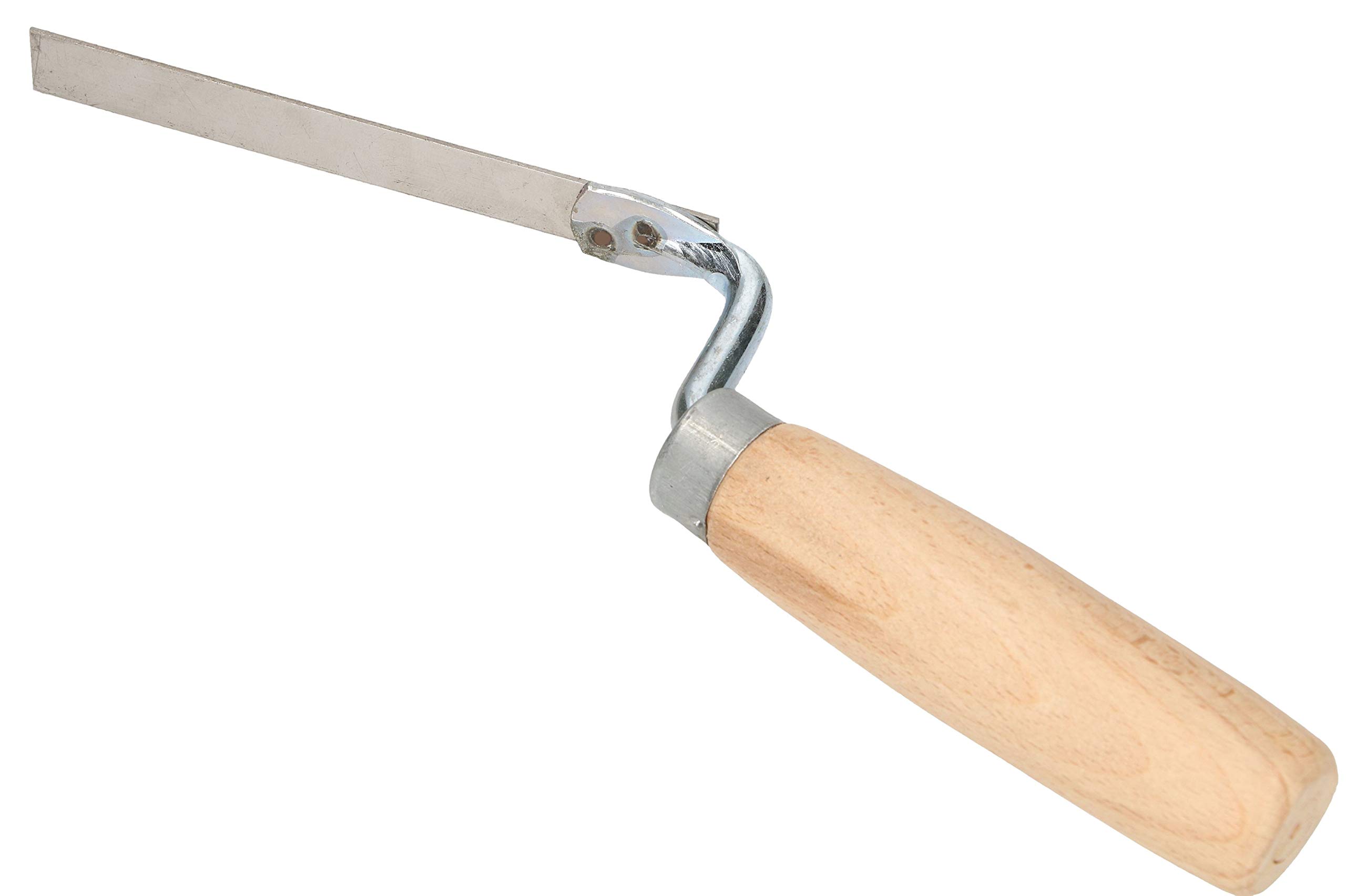 KOTARBAU® Stainless Steel Joint Trowel 14 mm for Grouting with Wooden Handle Spatula Joint Shaper Indispensable for Joint Work