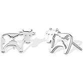 Boma Jewelry Sterling Silver Cow Stud Earrings