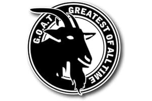 BOLDERGRAPHX 6141 Goat (G.O.A.T) Greatest of All Times Decal/Sticker for Bumpers, Windows, laptops or Any Smooth Surface