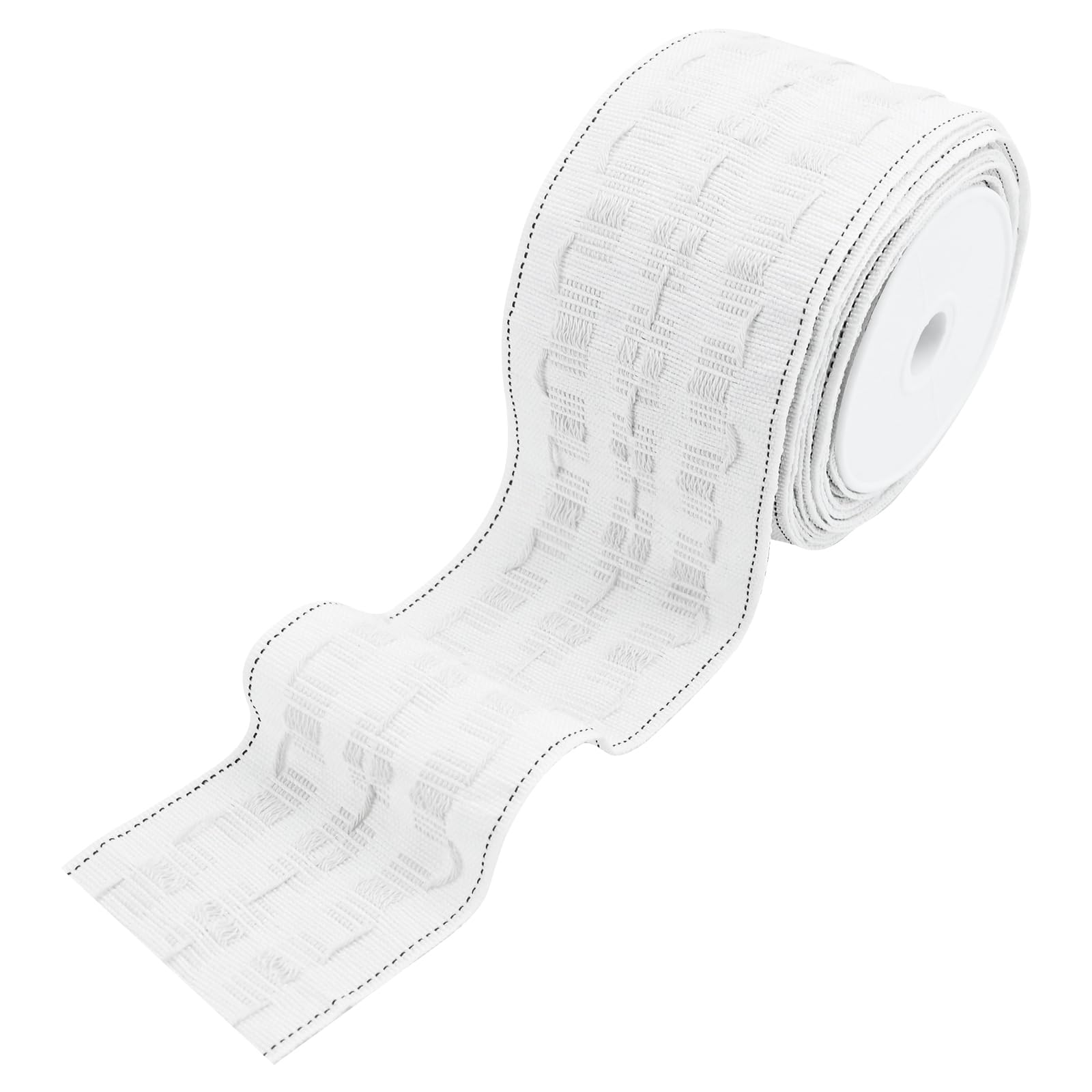 Fadcaer 10M Curtain Header Tape - White Pencil Pleat Curtain Header Tape for Curtains, Windows, Doors, Home, Office