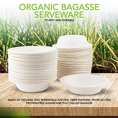 image for Stock Your Home Compostable 16 Ounce Bagasse Bowls - 16 Oz Recyclable 