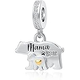 GMXLin Animal Charms Dog Elephant Panda Mama Bear Charm Bead for Women Bracelets