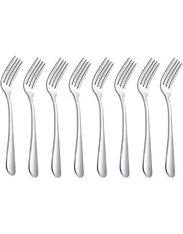 joyliveCY Acero inoxidable Cena Tenedor 8PCS