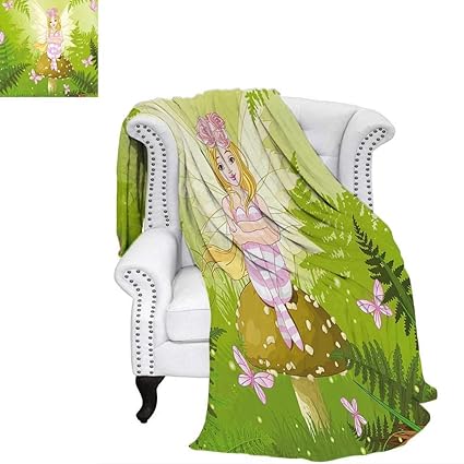 Amazoncom Yolika Nursery Print Image Blanket Magic Fairy - 