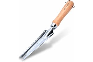 SHANFEEK Weed Puller Crack Weeder Weed Remover Tool for Yard Hoe Gardening Tools Stainless Steel One-Piece Molding (I-Type)