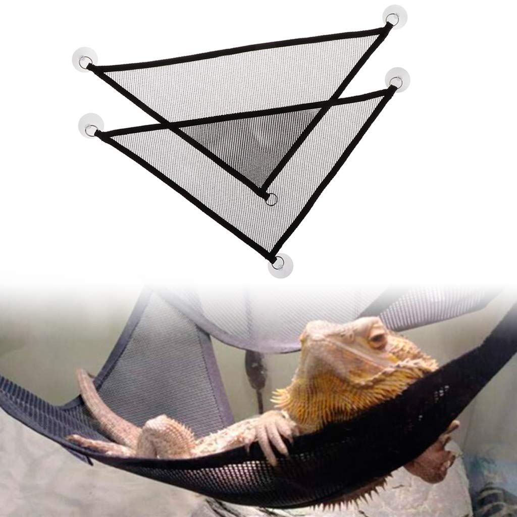 Keepart2 Pcs/Set Pet Mesh Hammock Toys Swing Oxford Fabric For Reptile Snake Lizard Climb Sleeping Bed Products With Suction Cup