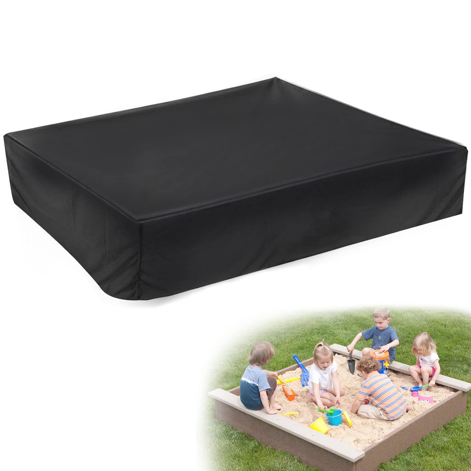 GothicBride 150x150x20cm Waterproof Oxford Fabric Sandpit Cover with Drawstring