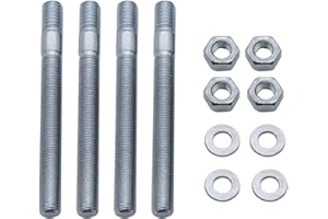 GSKMOTOR Carburetor Mounting Kit Carb Studs 5/16" x 3" Fits C-hevy F-ord Holley E-delbrock