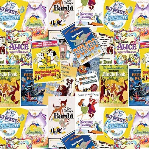 DISNEY FABRIC - 0.5 Metre - Vintage Labels - SC096 - by Springs Creative - 100% Cotton