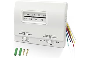 MIYOLO White 7330F3852 RV Thermostat for Coleman Mach RV Thermostat Heat/Cool 7330G3351 Air Conditioner Parts Single Stage Heating/Cooling Control