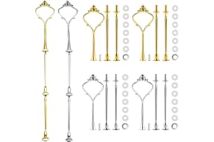 6 Sets Cake Tray Stand Handle, BetterJonny 3 Tier Cake Stand Fittings Hardware Holder for Wedding and Party Making Resin Cupc