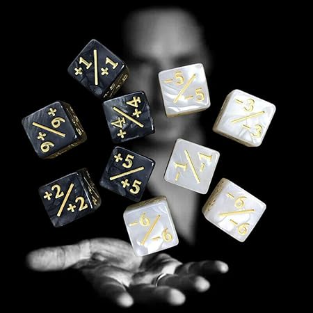 Amazon Wichemi ザ ギャザリングゲームダイスカウンター ホワイト 1 1 ブラック 1 1 マジックと他のゲーム用 Ccg Mtg 10個 すごろく おもちゃ