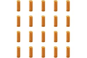 Adiyer 20pcs 8mm OD 20mm Long Yellow Compression Mould Die Springs 3D Printer Bed Leveling Springs for Ender 3/Ender 3 Pro/Ender 3 V2 Neo Bed Leveling