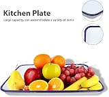 iplusmile Enamel Serving Tray Rectangular Fruit Snack Platter Kitchen view 4
