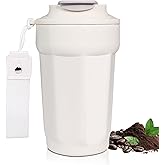 DITOSH Insulated Coffee Tumbler 15.2oz 450ml Travel Coffee Mug 316 Stainless Steel Direct Drink Opening Leakproof Lid Reusable Insulated Coffee Mug Hot and Cold Ideal Travel Mug for Coffee Lover