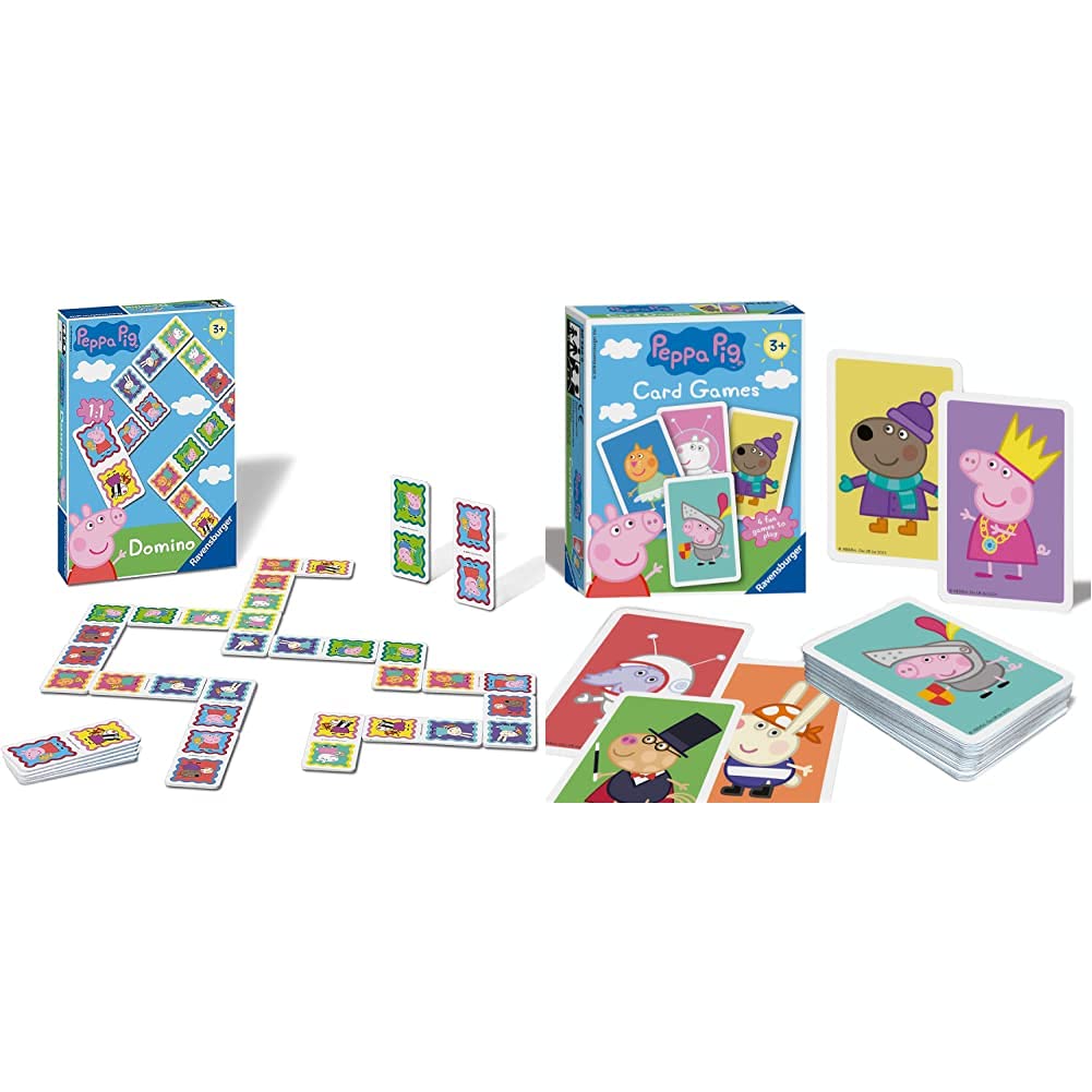 Ravensburger Peppa Pig Dominoes Set For Children Age 3 Years and Up -A Classic Family Game & Peppa Pig Card Game for Kids Age 3 Years and Up - Snap, Happy Families, Swap or Pairs