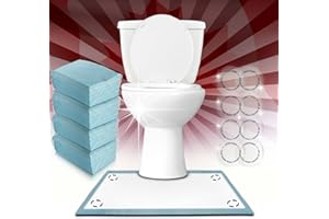 ToidyMat Disposable Toilet Mats – 100 Pack | Absorbent Bathroom Floor Protectors for Toilet Base | Moisture & Urine Splash Gu