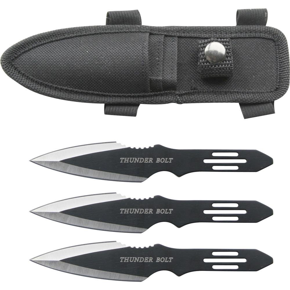 Perfect Point RC5953 Thunder Bolt Throwing Knife Set with Three