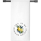 TSOTMO Italy Lemons Gift Italian Islands Gift Italy Traveler Lemon Lover Gift in My Italian Summer Era Kitchen Towel Dish Towel (My Italian Towel)