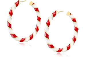 SmileBelle Christmas Earrings for Women, Candy Earrings as Holiday Jewelry, Christmas Bow Earrings with Bell as Festival Accessories, Christmas Hoop Earrings Xmas Ornaments for Ugly Sweater Party