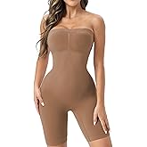 Ellareese Strapless Shapewear Bodysuit Butt Lifter Body Shaper for Women Under Dress Tummy Control full Body Shapewear