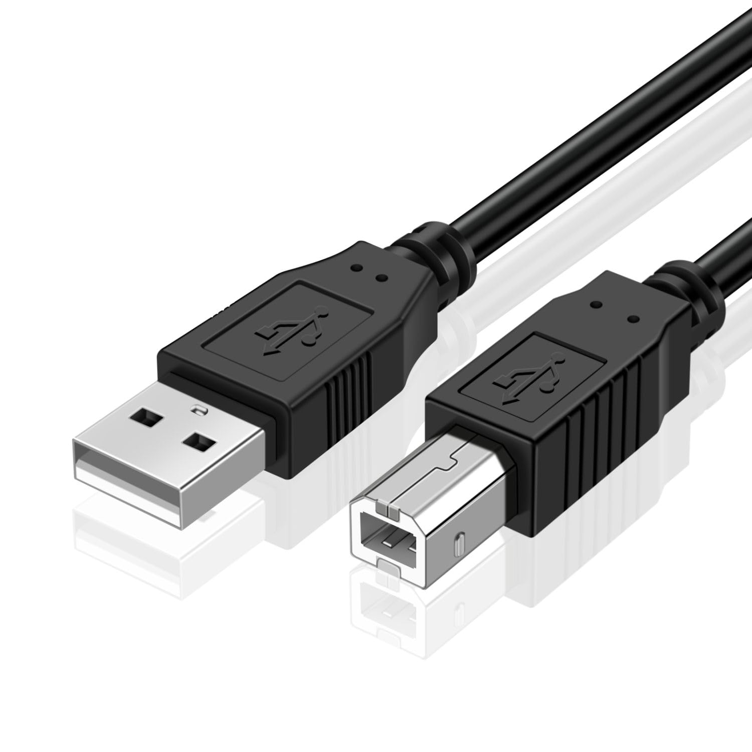 TNP USB A to USB B Audio MIDI Cable - 3 Meters, Black, Male to Male, High Speed Data Transfer, Compatible with MIDI Keyboards, Synthesizers, Computers
