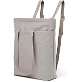 FASTFAIRY Tote Bag Backpack 2 in 1,Waterproof, holds 14" laptop