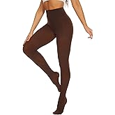 DUCMODA Womens 80 Denier Opaque Tights, Women's Soft Solid Color Footed Pantyhose, High Waist Stocking with 30+ Colors