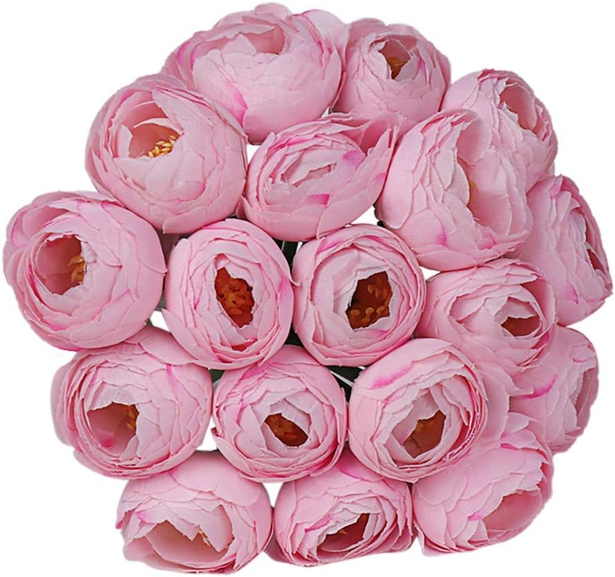 Artificial Flowers, Vorname Fake Flowers Silk Artificial Roses 18 Heads Bridal Wedding Bouquet for Home Garden Party Wedding Decoration Table Centerpieces Realistic Flower Arrangements