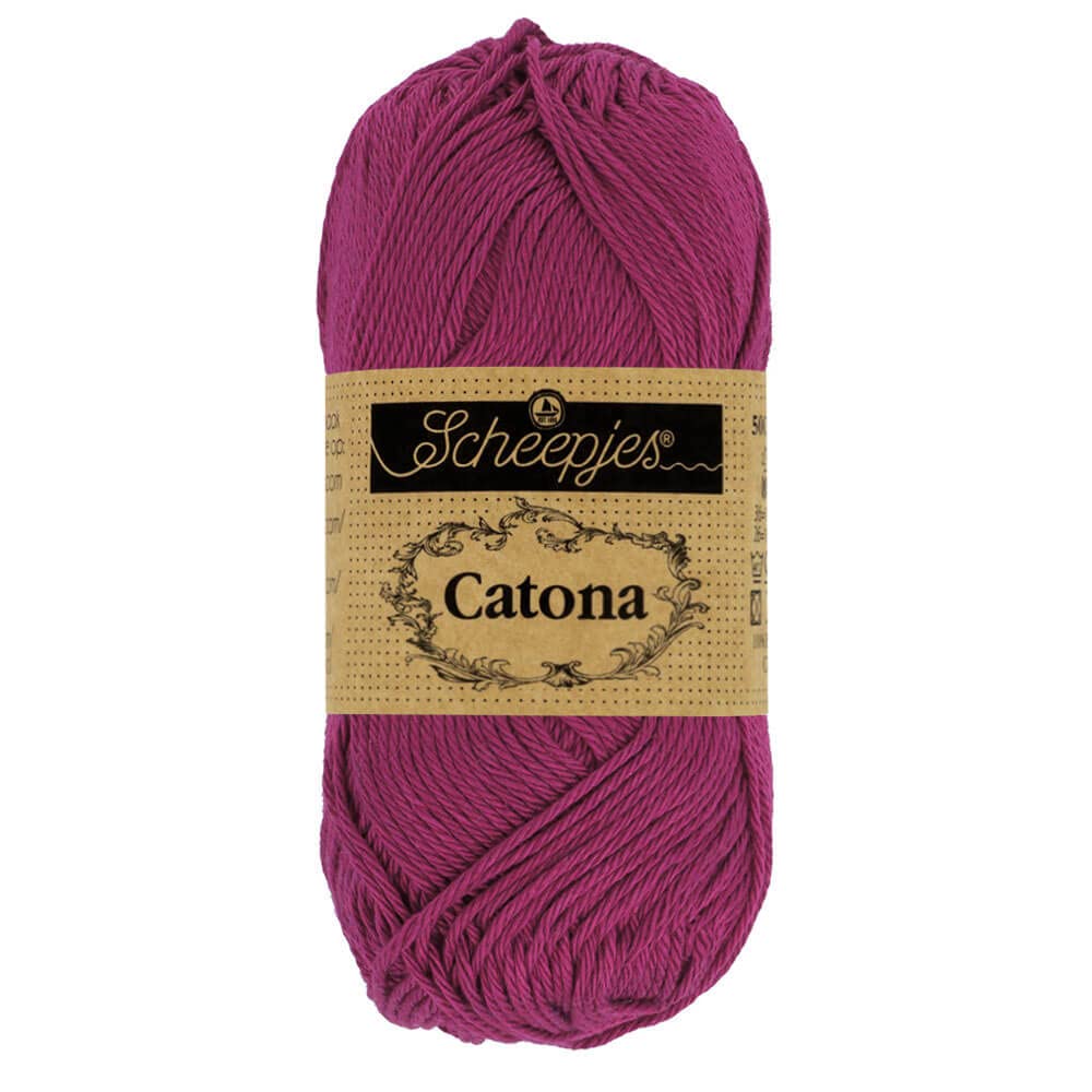 Scheepjes - Scheepjes Catona 128 Tyrian Purple Yarn - 10x10g — image 1