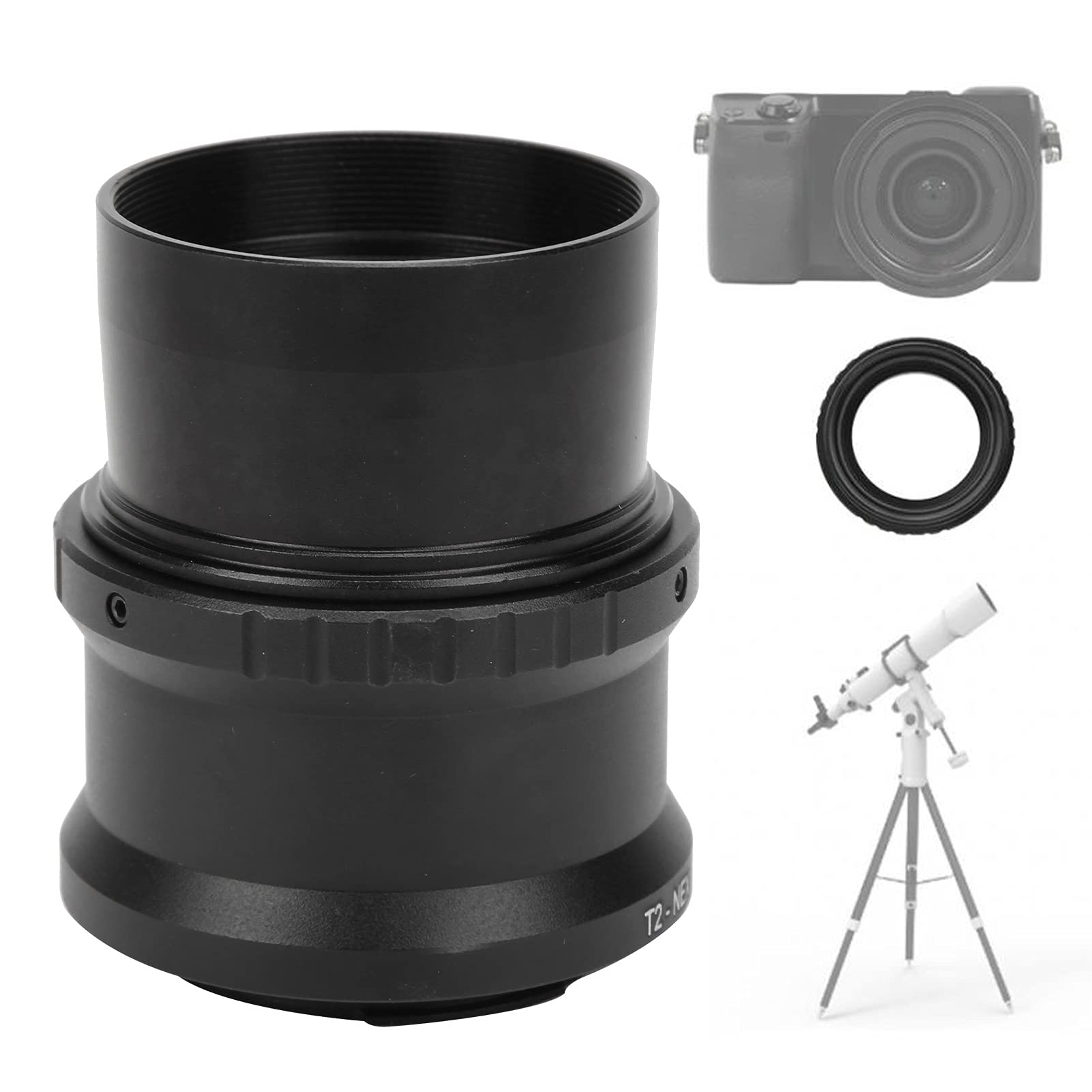 Telescope Adapter Ring, Professional Durable T-Ring for Sony E Mount Camera to 2Inch Astronomical Telescope Camera Lens Adapter Ring